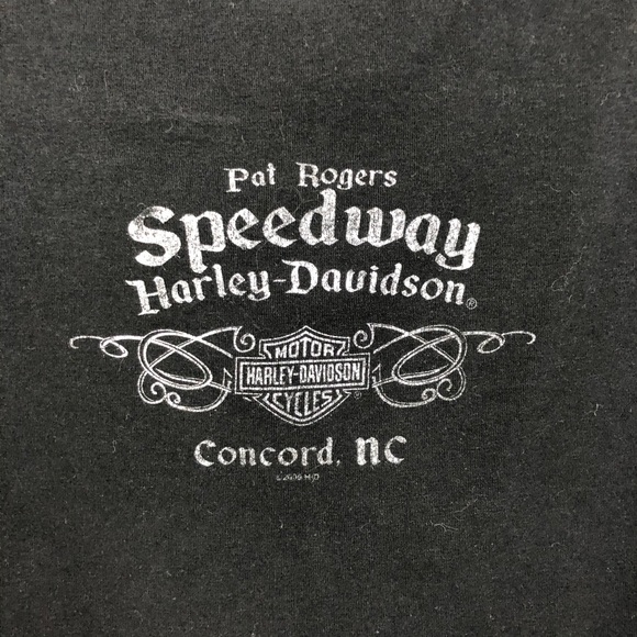 Black studded Harley Davidson top - Picture 3 of 7